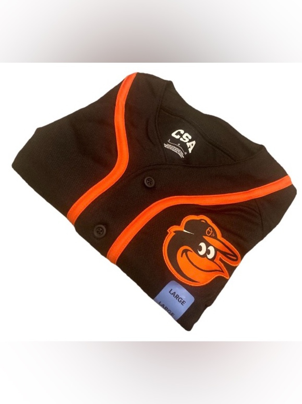 MLB Baltimore Orioles Men’s Large Black & Orange Baseball Jersey NWT